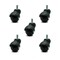 Service Caster 2 Inch Flat Black Hooded Grip Ring Ball Casters, 5PK SCC-GR01S20-POS-FB-716-5 - alternate 1